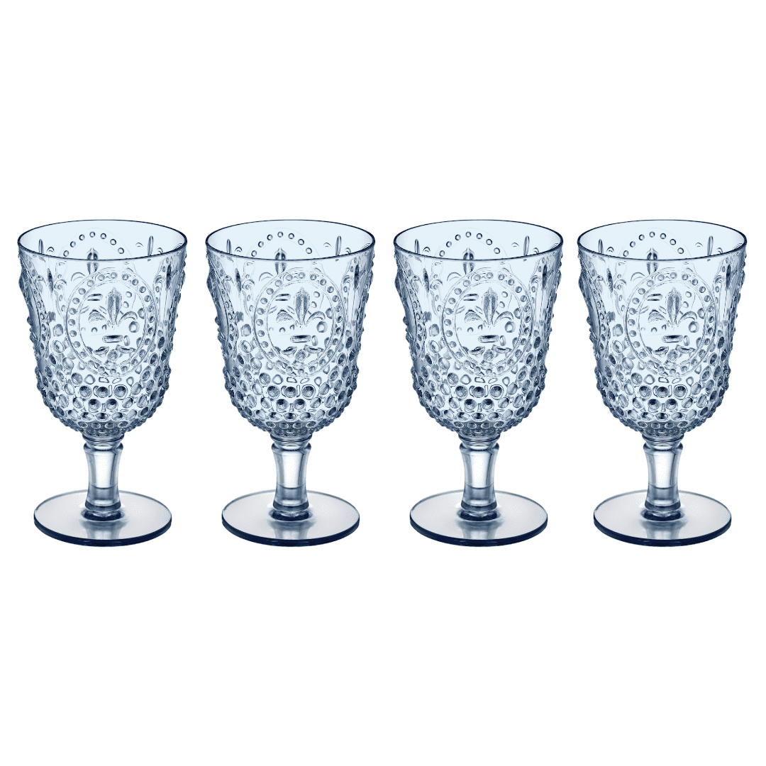 Bekith Classic Goblet Party Glasses, Wine Glasses Goblets, Iced Tea  Glasses, Beverage Stemmed Glass Cups, 12 Ounce, Set of 4