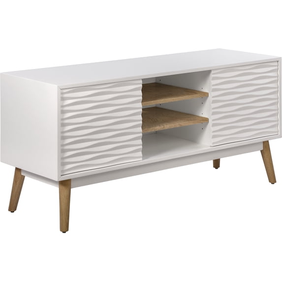 Elle Decor Aurie Media Console in French White