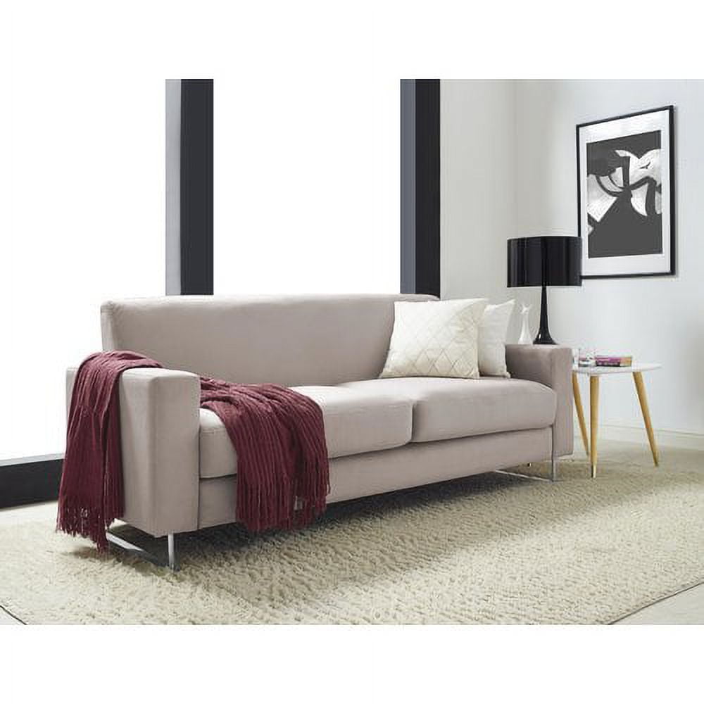 Baylie Mid-Century Reclining Sofa in Plush Black Velvet