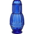 thumbnail image 1 of Elle Decor, Bedside Water Carafe with Tumbler 33-Ounce Pitcher and Matching Drinking Glass, Blue, 1 of 8