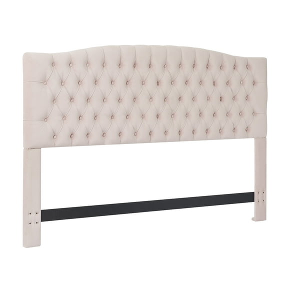 Elle Decor Celeste Queen Size Headboard Blush Pink Velvet