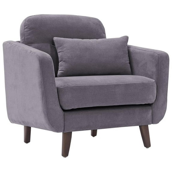 Elle Decor Chloe Arm Chair in Dark Gray