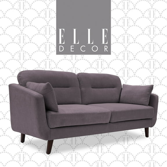 Elle Decor Chloe Loveseat in Dark Gray
