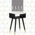 thumbnail image 1 of Elle Decor Clemintine Marble Top Side Table Black, 1 of 5
