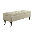 thumbnail image 1 of Elle Decor Collette Tufted Storage Bench Cream, 1 of 5