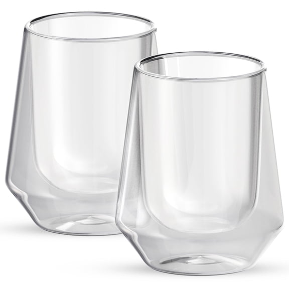 Elle Decor Double Walled Glass Coffee Tumblers - Set of 2