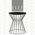 thumbnail image 1 of Elle Decor Lulu Modern Hourglass End Table with Metal Top for Bedroom Black, 1 of 5