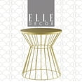 thumbnail image 1 of Elle Decor Lulu Modern Hourglass End Table with Metal Top for Bedroom Gold, 1 of 6