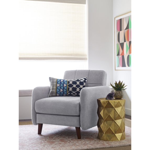 Elle Decor Natalie Arm Chair in Light Gray