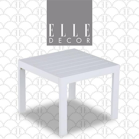 Elle Decor - Paloma Steel/Powder-Coated Aluminum Side Table - White