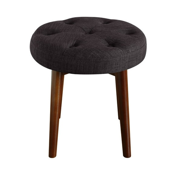 Elle  Decor Penelope Round Tuft Stool Graphite