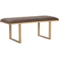 thumbnail image 1 of Elle Decor Remi Velvet Upholstered Bench Chocolate Brown, 1 of 9