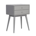 thumbnail image 1 of Elle Decor Rory Two Drawer Side Table, Gray, 1 of 8