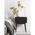 thumbnail image 1 of Elle Decor Stephanie Modern Square Accent Table with 2 Drawers, Black, 1 of 5