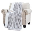 thumbnail image 1 of Elle Home Printed Plush Sherpa Throw Blanket Super Soft Warm Luxury Traditions Nordic, 1 of 5