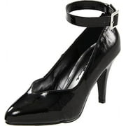 Elle Shoes E-8241-D 4" Heel "D" Width Womens Pumps. W/Ankle Strap. 10 / Black
