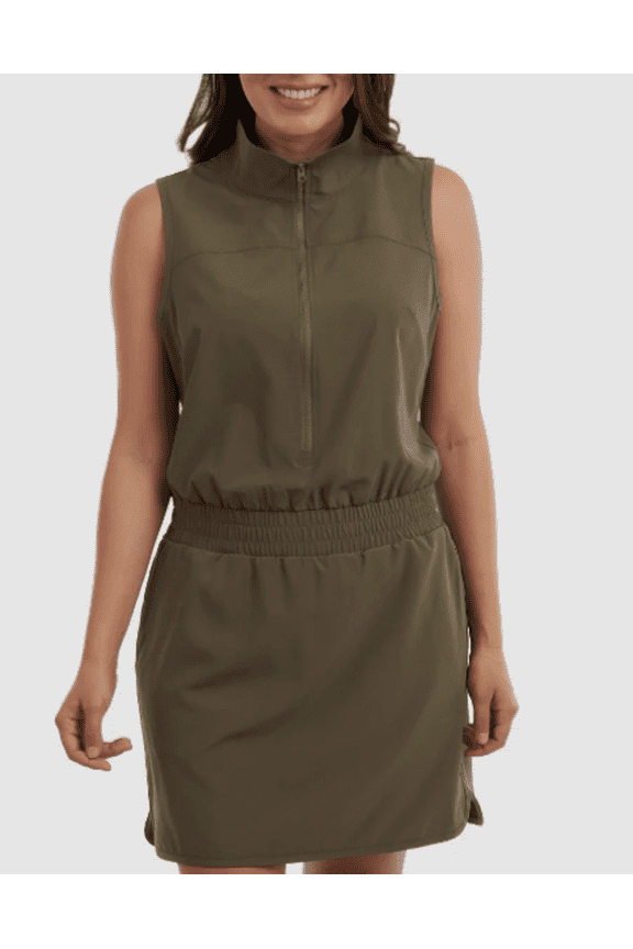 Elle Sport Womens Active Dress Green Medium