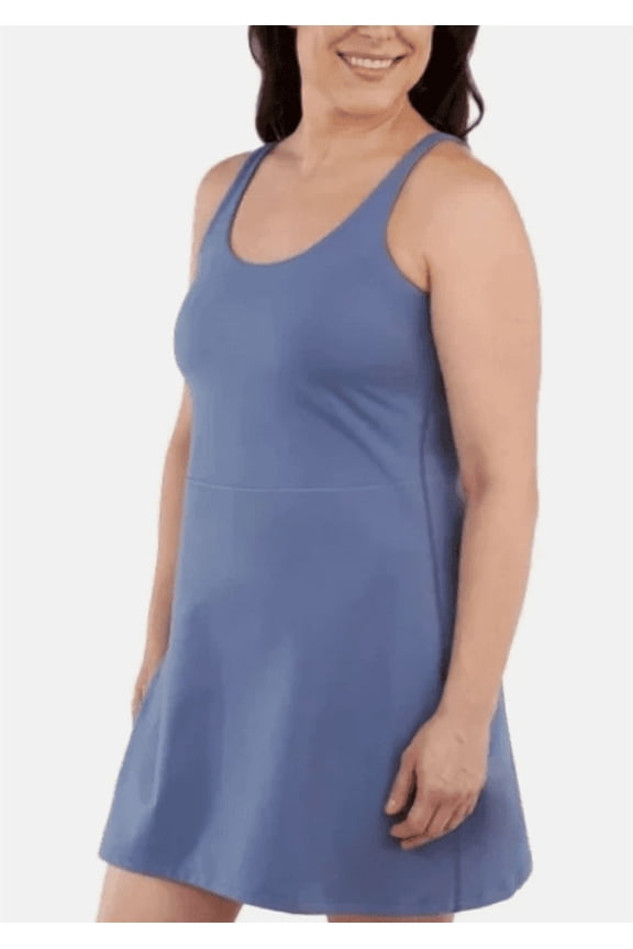 Elle Sport Women's Active Tank Dress, Blue, Large
