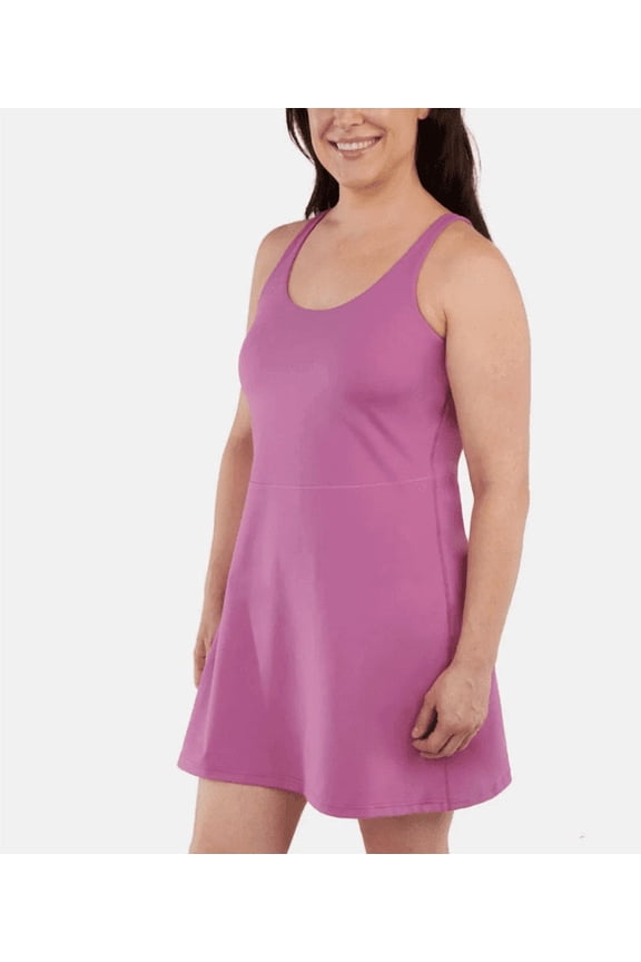 Elle Sport Women's Active Tank Dress, Pink, Size S