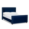 thumbnail image 1 of Elle Wingback Upholstered Queen Bed, Navy Blue, 1 of 12