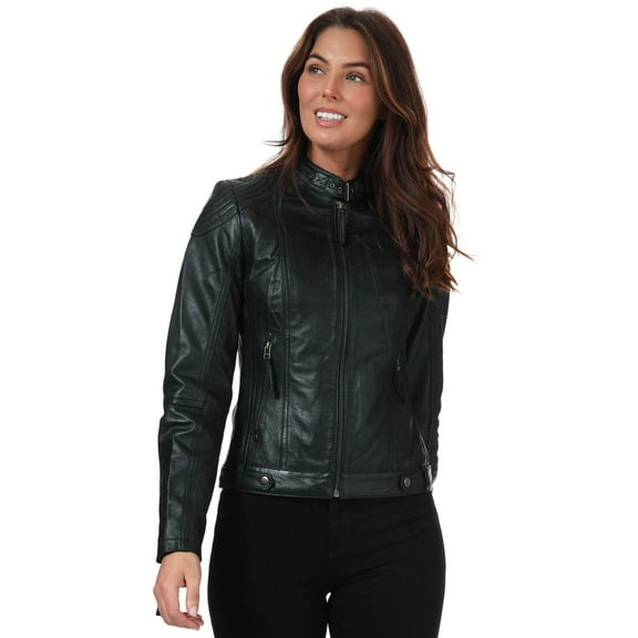 Elle Womens Annette Leather Jacket
