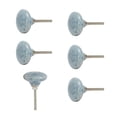 thumbnail image 1 of Ellementry Set of 6 Handcrafted Ceramic Cabinet Knobs – Breeze Blue Decorative Drawer Knobs for Dresser, Cupboard & Furniture – Artisan Furniture Hardware for Kitchen and Wardrobe, 1 of 9