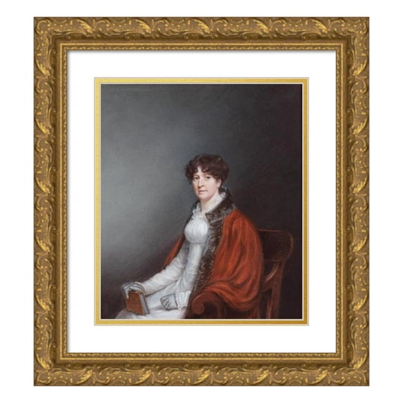 Ellen Sharples 15x17 Gold Ornate Wood Frame and Double Matted Museum Art Print Titled - Lady William Cavendish-Bentinck (C 1783-1843)