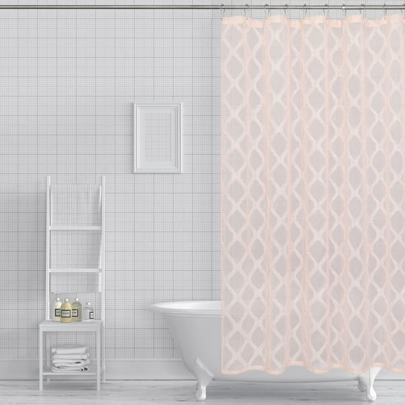 Ellen Tracy Aurora Shower Curtain In Blush, Polyester
