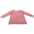 thumbnail image 1 of Ellen Tracy Company Ladies XL Embellished Soft Roll Sleeve Sweatshirt Coral, 1 of 1