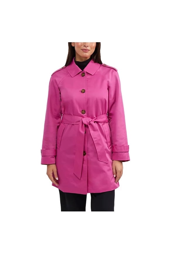 FUCHSIA Women's Coated Gab Trench with Polyfill Insulation, US Small