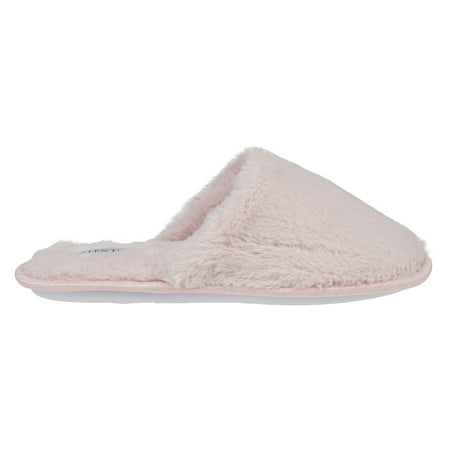 Ellen Tracy Fluffy Faux Fur Home Slippers, Blush (Women's)