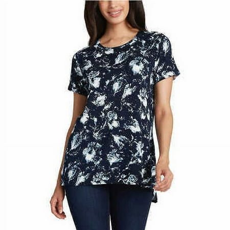Ellen Tracy Ladies’ Tunic Top (Floral Navy, XL)