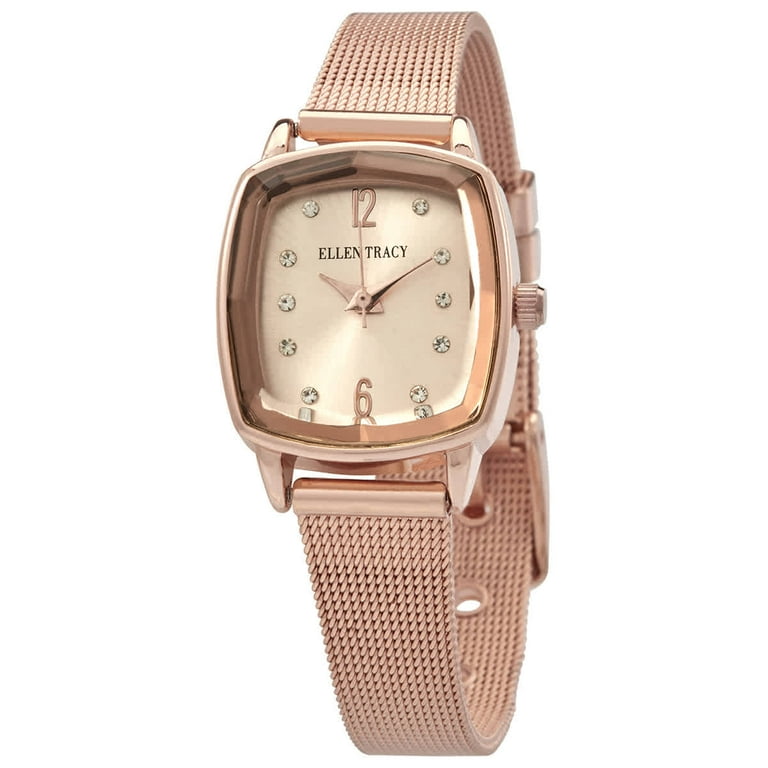 Ellen Tracy Quartz Rose Dial Ladies Watch ET5188RG Walmart