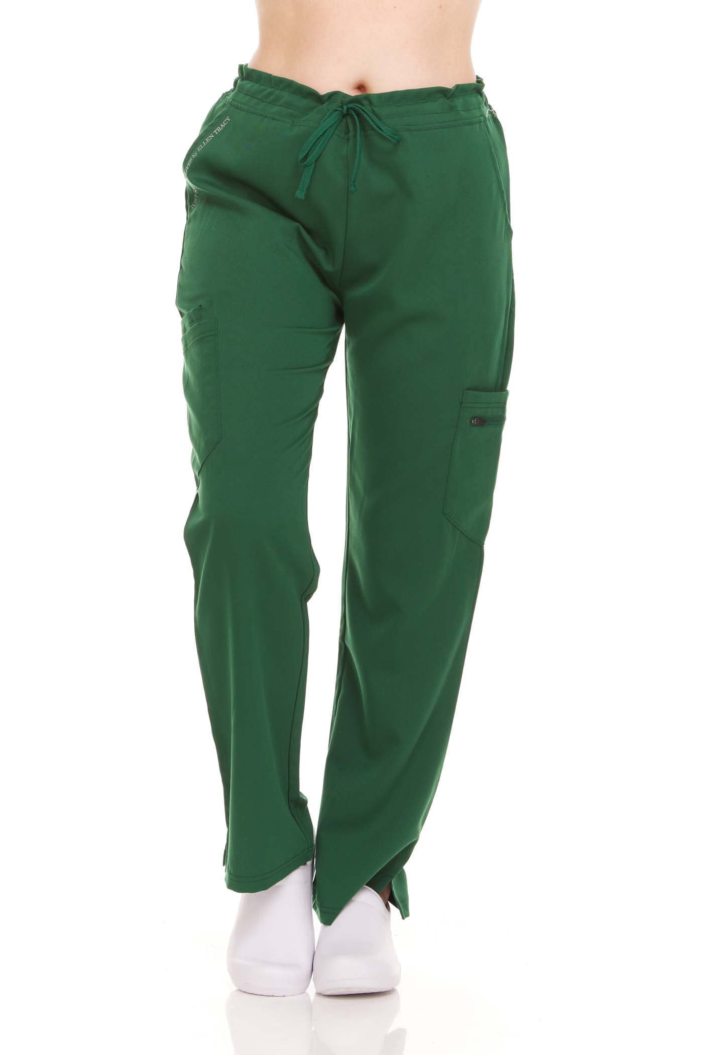 Ellen Tracy Women Scrubs Pants Female Medical with Pockets 4 Way