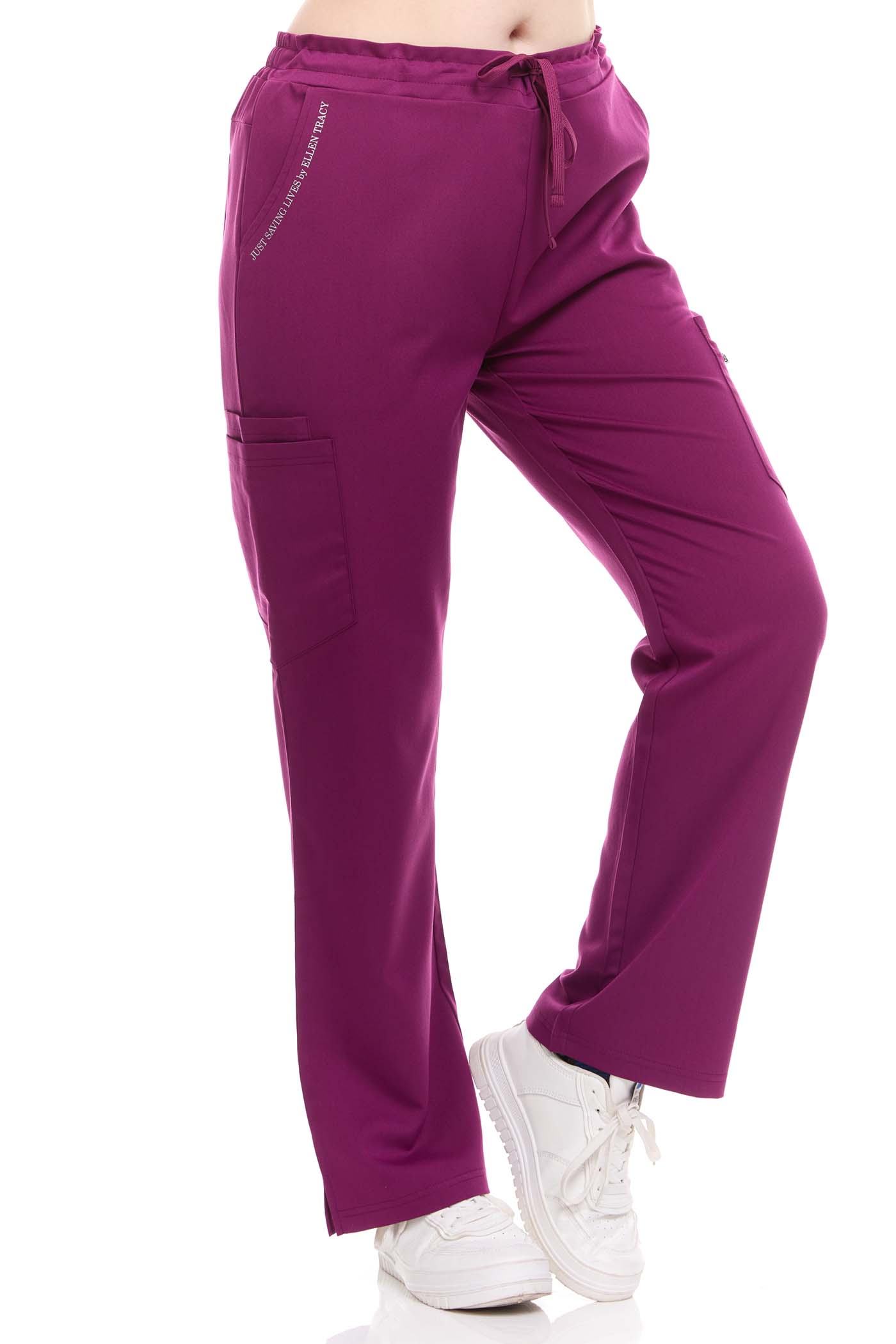 Ellen Tracy Women Scrubs Pants Female Medical with Pockets 4 Way