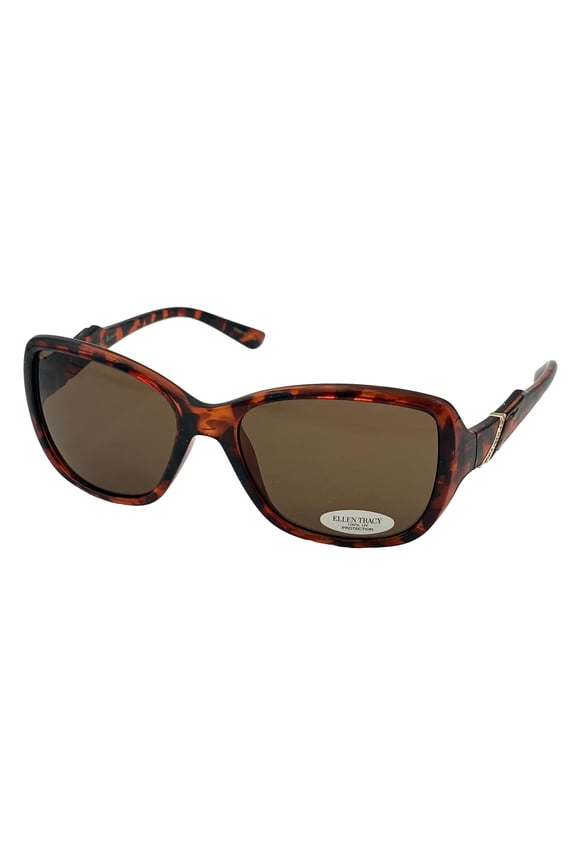 Women's Demi Plastic Rectangle Sunglass ET551 1