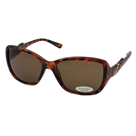 Ellen Tracy Women's Demi Plastic Rectangle Sunglass ET551 1