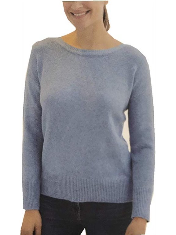 Women's Long Sleeve Pullover, Bluebell, Small - NEW