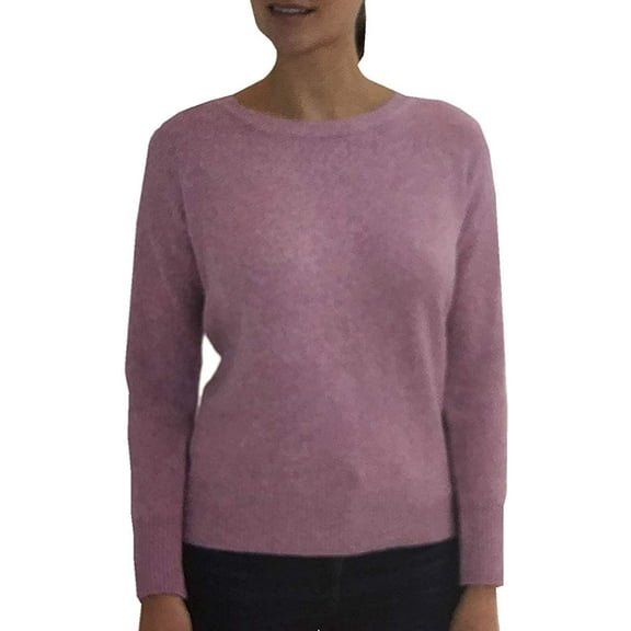 Ellen Tracy Women's Long Sleeve Pullover Sweater Mulberry S