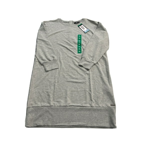 Ellen Tracy Women's Long Sleeve Shirt Dress (Gray, Medium)