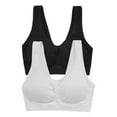 thumbnail image 1 of Ellen Tracy Women's Seamless Built Up Bra With Logo 2-Pack, 1 of 1