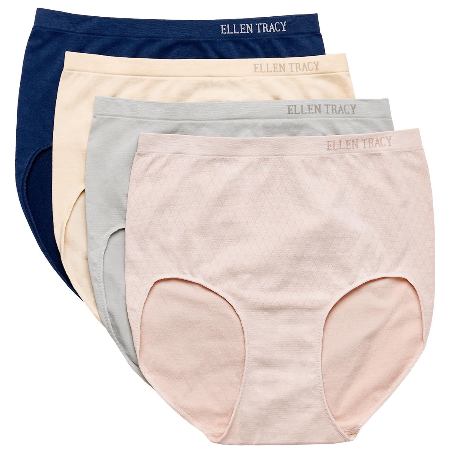 Ellen Tracy Women's Seamless Full Brief Panty, 4 Pack - Walmart.com