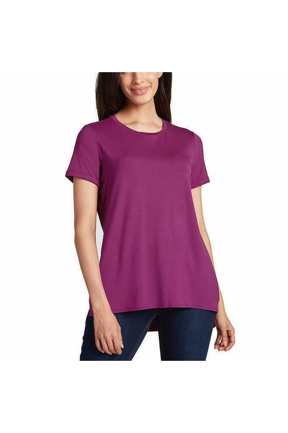 Women's Short Sleeve Shirts (Berry, Small)