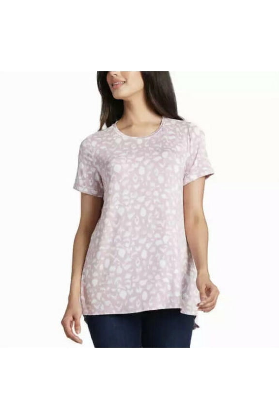 Women's Tunic Top, Blush Leopard Medium