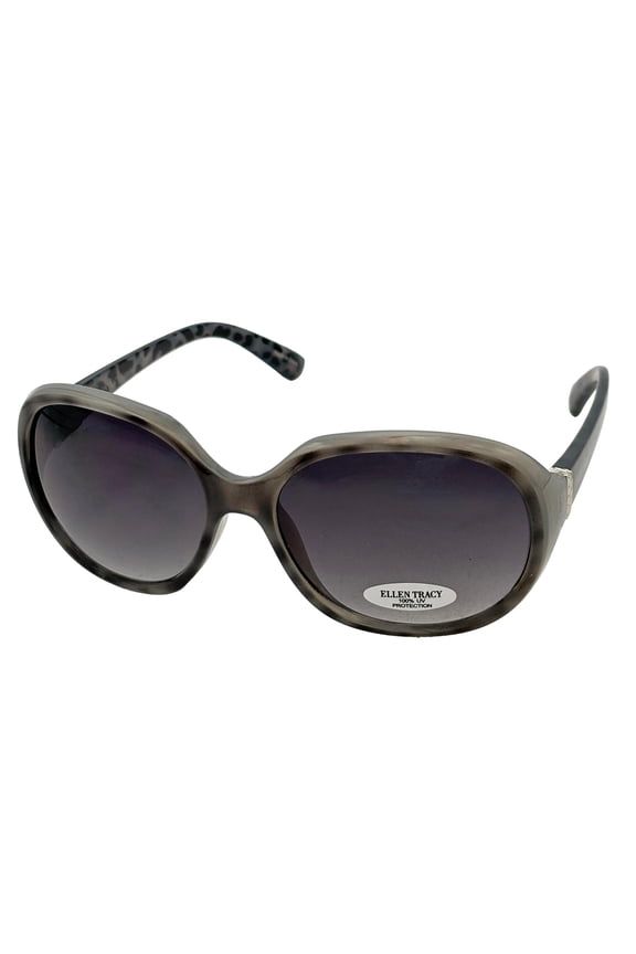 Womens Black Demi Plastic Rectangle Sunglass ET556. 3