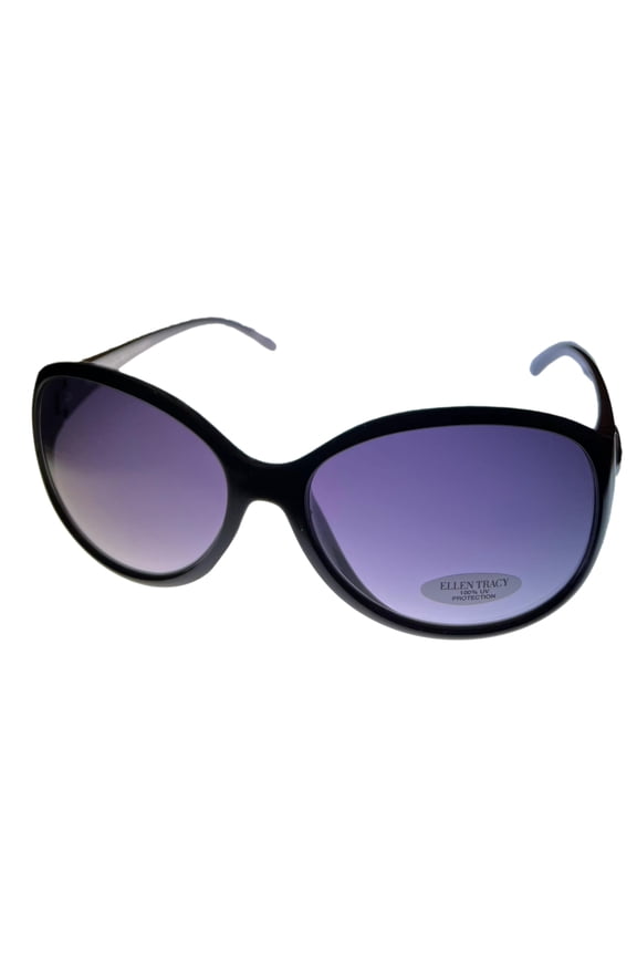 Womens Black Plastic Rectangle Sunglass, Gradient Lens 547. 4