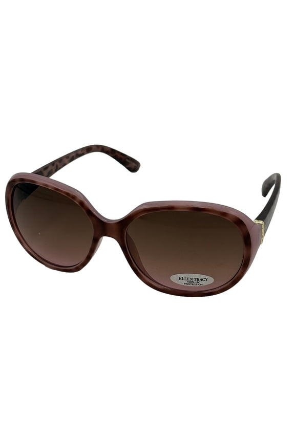 Womens Burgundy Demi Plastic Rectangle Sunglass ET556. 2