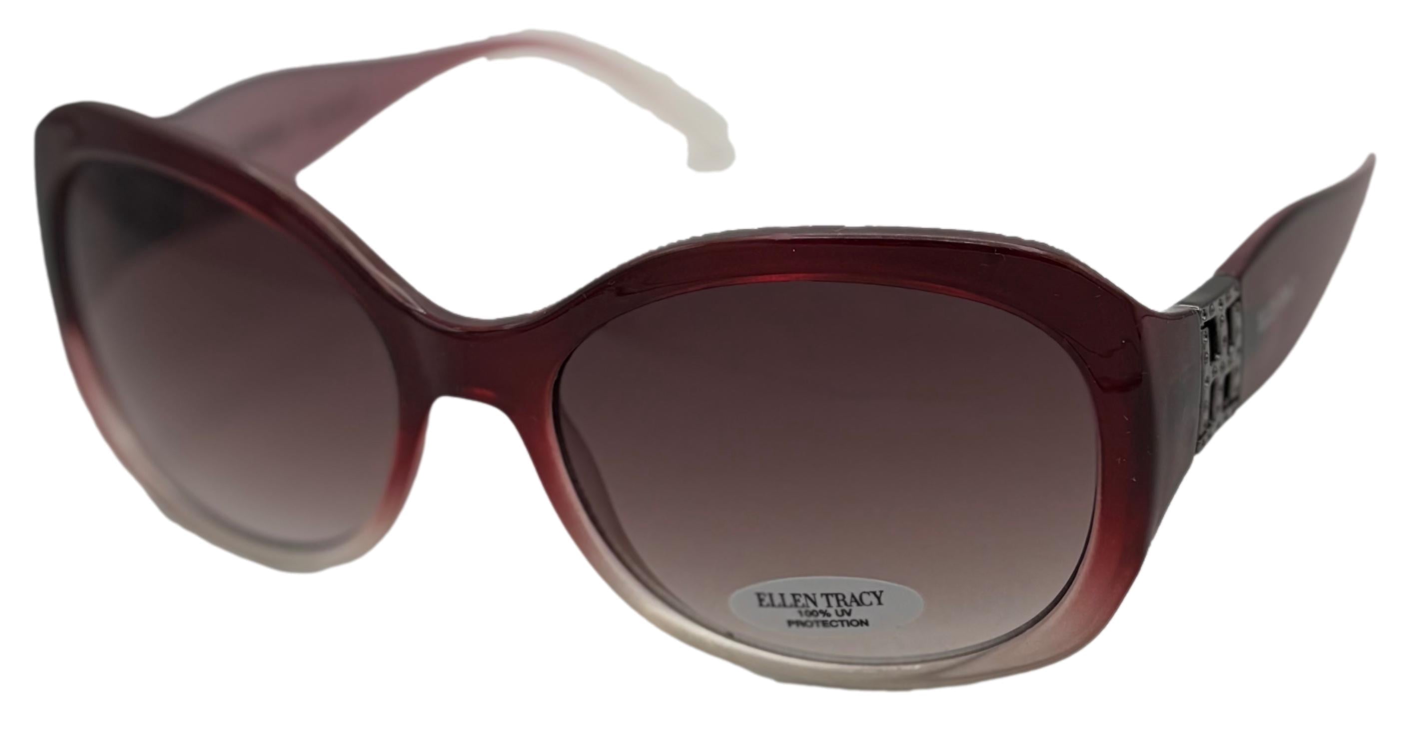 Ellen Tracy Womens Crystal Burgundy Plastic Rectangle  display picture 1