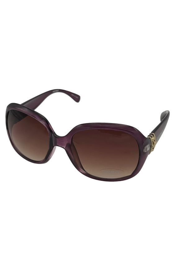 Womens Purple Plastic Rectangle Sunglass, Gradient Lens 513 3