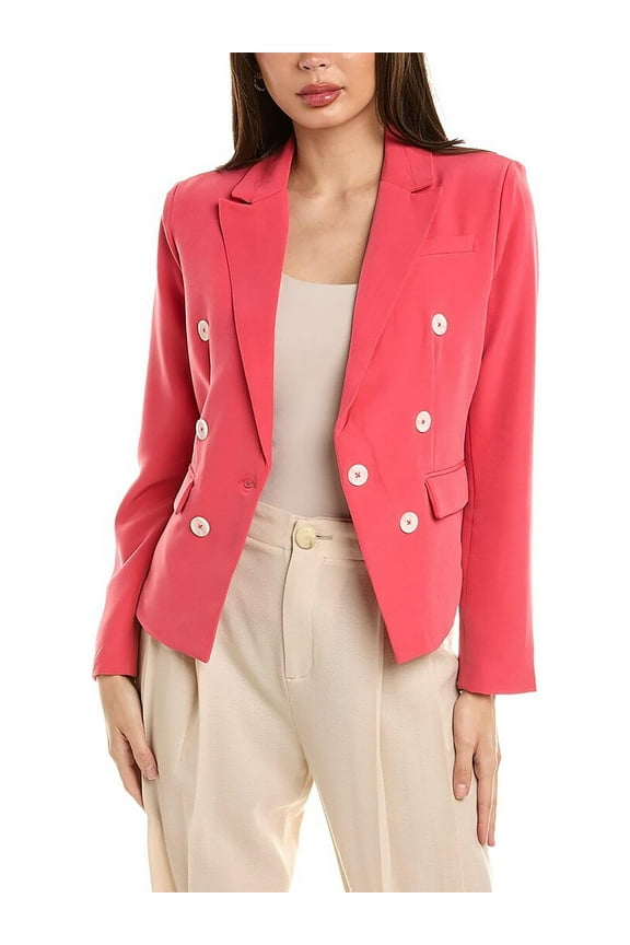 Womens Shoulder Pads One-Button Blazer